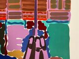 an image of a painting of people standing under a tree