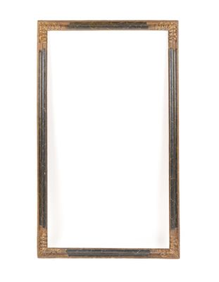 an old picture frame on a white wall with a white background