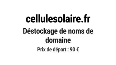 Nom de domaine cellulesolaire.fr.