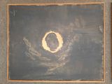 a picture of a blackboard with a white circle on it