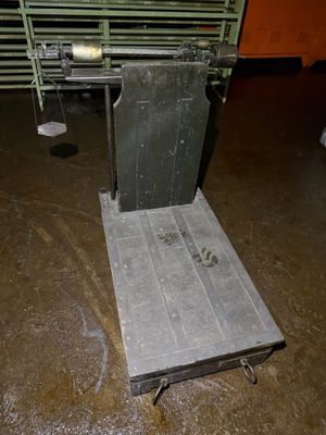 an image of a metal cart in a warehouse