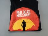 the red dead mercenary t - shirt has a silhouette of a man holding a rifle