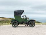 an old green car parked on the side of the road