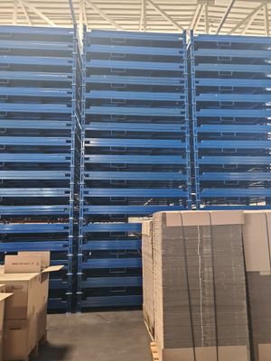 several pallets of pallets are stacked on pallets in a warehouse