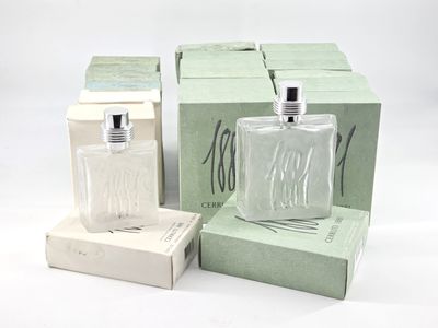CERRUTI. Réunion de 20 boites avec flacons de parfum (vides)…