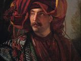 painting of a man with a red turban