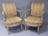 pair of 19th century french painted armchairs