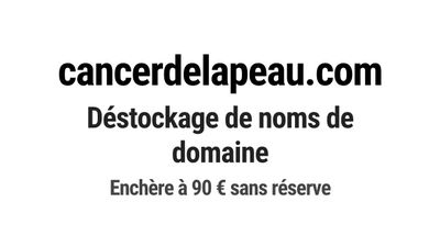 Nom de domaine cancerdelapeau.com.