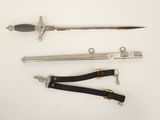 three different types of weapons are displayed on a white surface