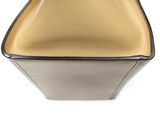 an image of a brown and black purse on a white background