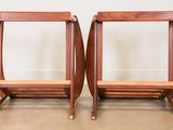 pair of mid century danish teak side tables