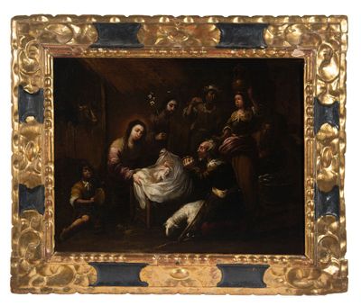 une image représentant un tableau où l'on voit un homme allongé sur un lit, entouré d'autres personnes