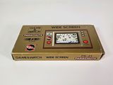 the electronic game is in the box on the white surface