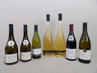 plusieurs bouteilles de vin sont alignées sur une table