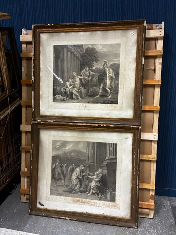 Lot de divers cadres, gravures, reproductions et affiches