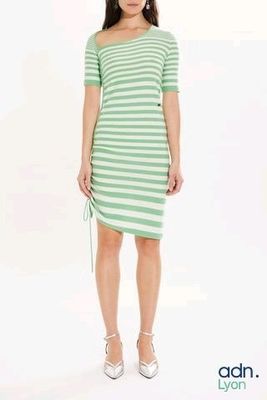 SONIA RYKIEL - Robe en laine à col asymétrique - Taille M - …