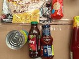 a box of food that is sitting on a table