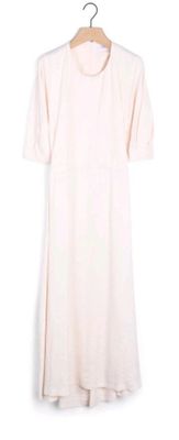 Robe longue rose poudré à ouverture goutte dans le dos ZAPA …