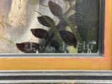 une photo d'un tableau représentant une femme tenant une fleur à la main