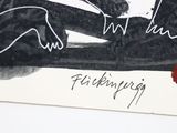 a drawing of a person laying on a bed