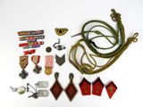 a lot of items that are laying out on the table