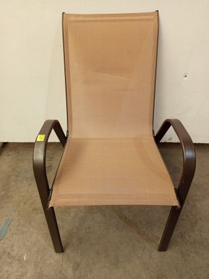 Lot de 5 chaises de jardin de couleur beige / marron