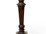 an image of a tall wooden table with a wooden top