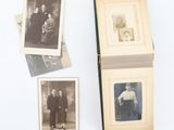 several old photos of a man and a woman and a child