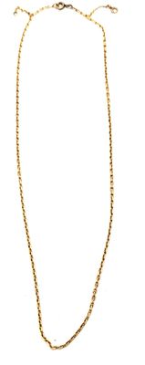 COLLIER ras-de-cou en or (750) à mailles forçat. - Photo 1