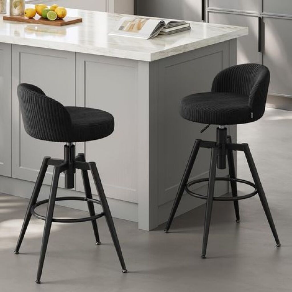 WOLTU - Lot de 2 Tabouret Bar avec Dossier Bas, Repose-pieds…