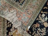 an image of a close up of a rug with fringes on it