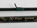 two different types of fishing rods on the table