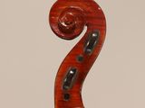 a close up of a violin neck with the back end of the violin