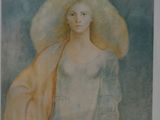painting of a woman with a large hat in a gold frame