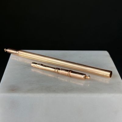 Porte-plume en or jaune 585/1000 (14K) à partie principale c…