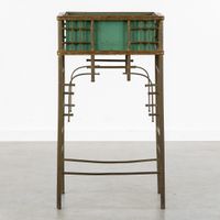 Jardinière ou support à plantes, métal patiné et bois, Art d… (photo 3)