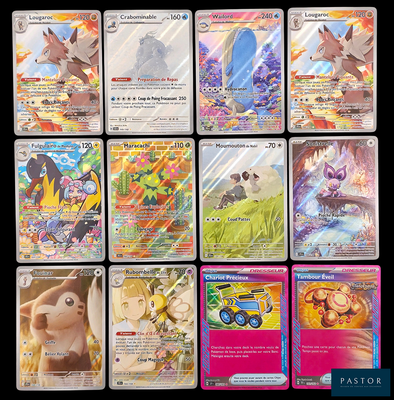 de nombreuses cartes Pokémon sur fond noir