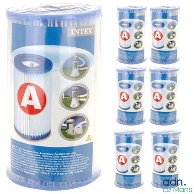 lot de six cartouches filtrantes dans un emballage en plastique muni d'étiquettes