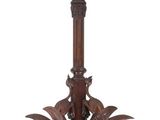an image of a wooden chandelier with two birds on it