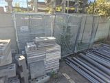 many stacks of concrete blocks stacked on top of each other
