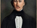un tableau représentant un homme en smoking portant un nœud papillon