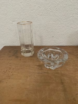 Coupe ou vide-poche en cristal du Val Saint-Lambert.