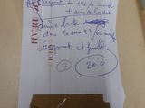 une feuille de papier collée au mur avec un mot accroché dessus
