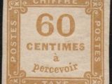 a close up of a stamp with the words 60 cents on it