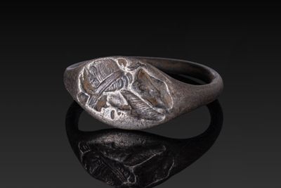 Bague Grecque EN Argent Avec Une RÈGle