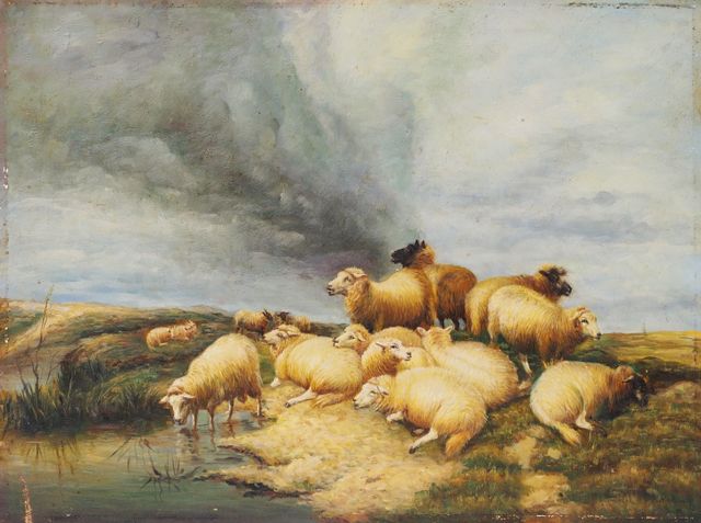 Thomas Sidney COOPER (1803-1902) (Attribué à)
Paysage au troupeau...