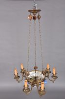 Lustre en faïence de style bellifontain à décor émaillé de r… (photo 5)