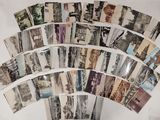 de nombreuses cartes postales anciennes sur un fond blanc