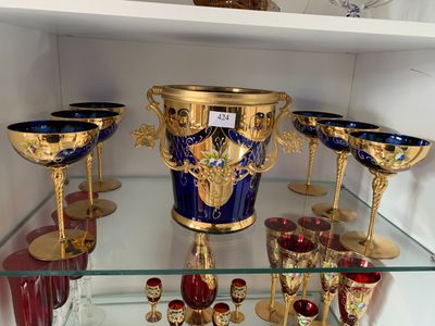 * MURANO. Service à champagne composé de six coupes et un ra… - Photo 1