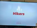 a television screen with the words hikers on it